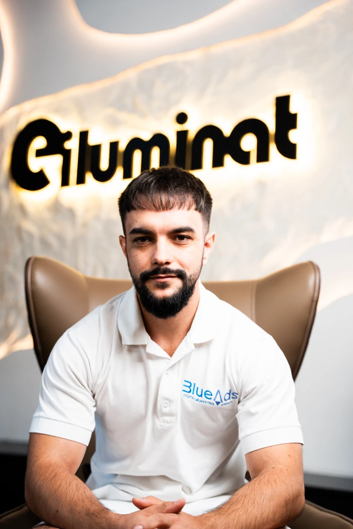 BlueAds team portrait at Eiluminat