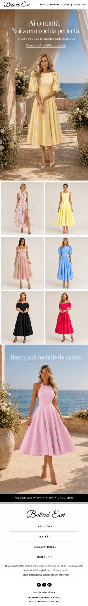 Full email design: Fashion, from first look to final click